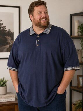 Ash City Pro Collection Men's 3XL Navy Polo Shirt Made in Canada Cotton Short